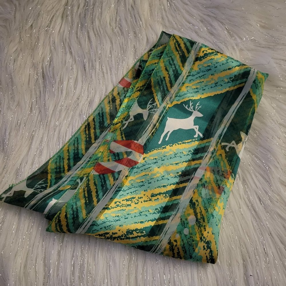 Reindeer Candy Cane Themed Scarf